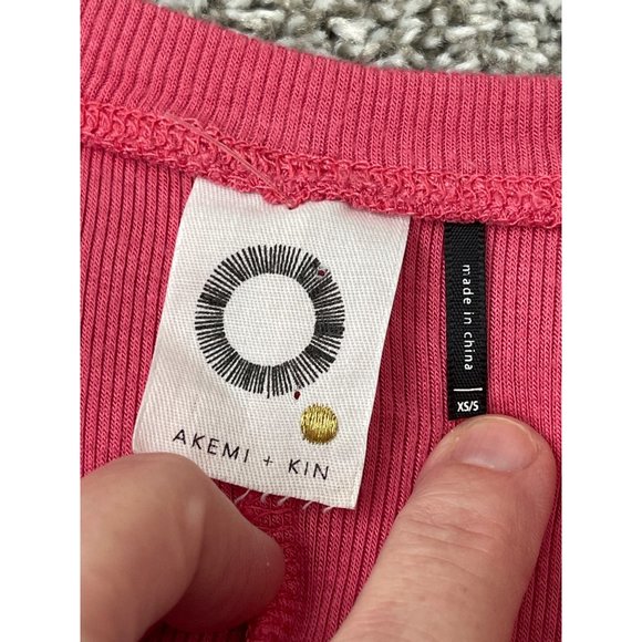 Akemi Kin‎ Anthropologie Coral Capa Fluttered V-Neck Tunic XS/S Oversized Ribbed - Picture 7 of 12